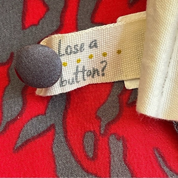 Fossil 100% Silk Dress Red Gray Size S - Picture 6 of 7